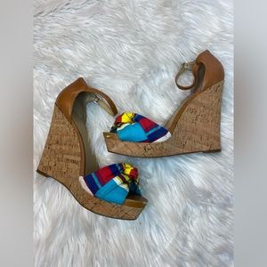 Nine West colorful Wedge Heel